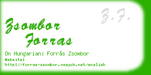 zsombor forras business card